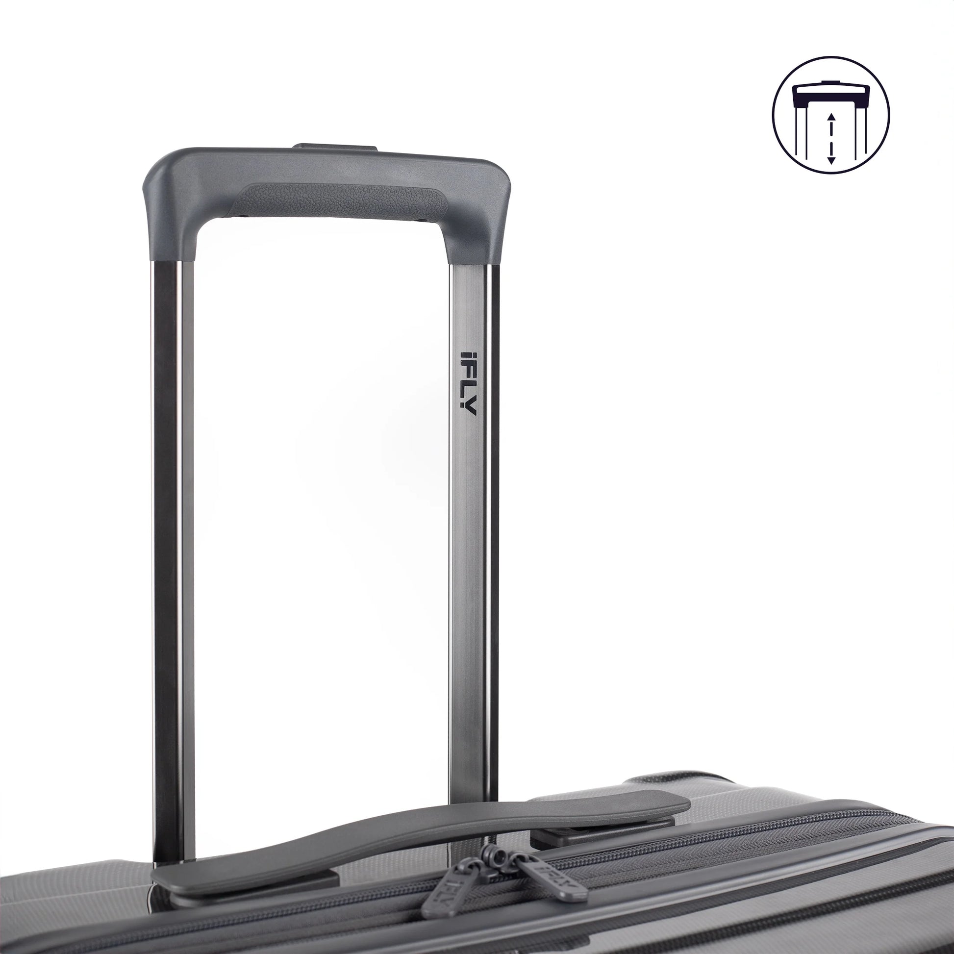 iFLY Hardside Fibertech 3.0 2 Piece Set, 20" Carry-on and 28" Checked Luggage, Gadget Gray