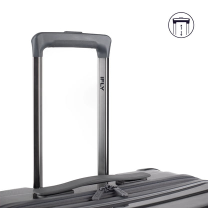 iFLY Hardside Fibertech 3.0 2 Piece Set, 20" Carry-on and 28" Checked Luggage, Gadget Gray