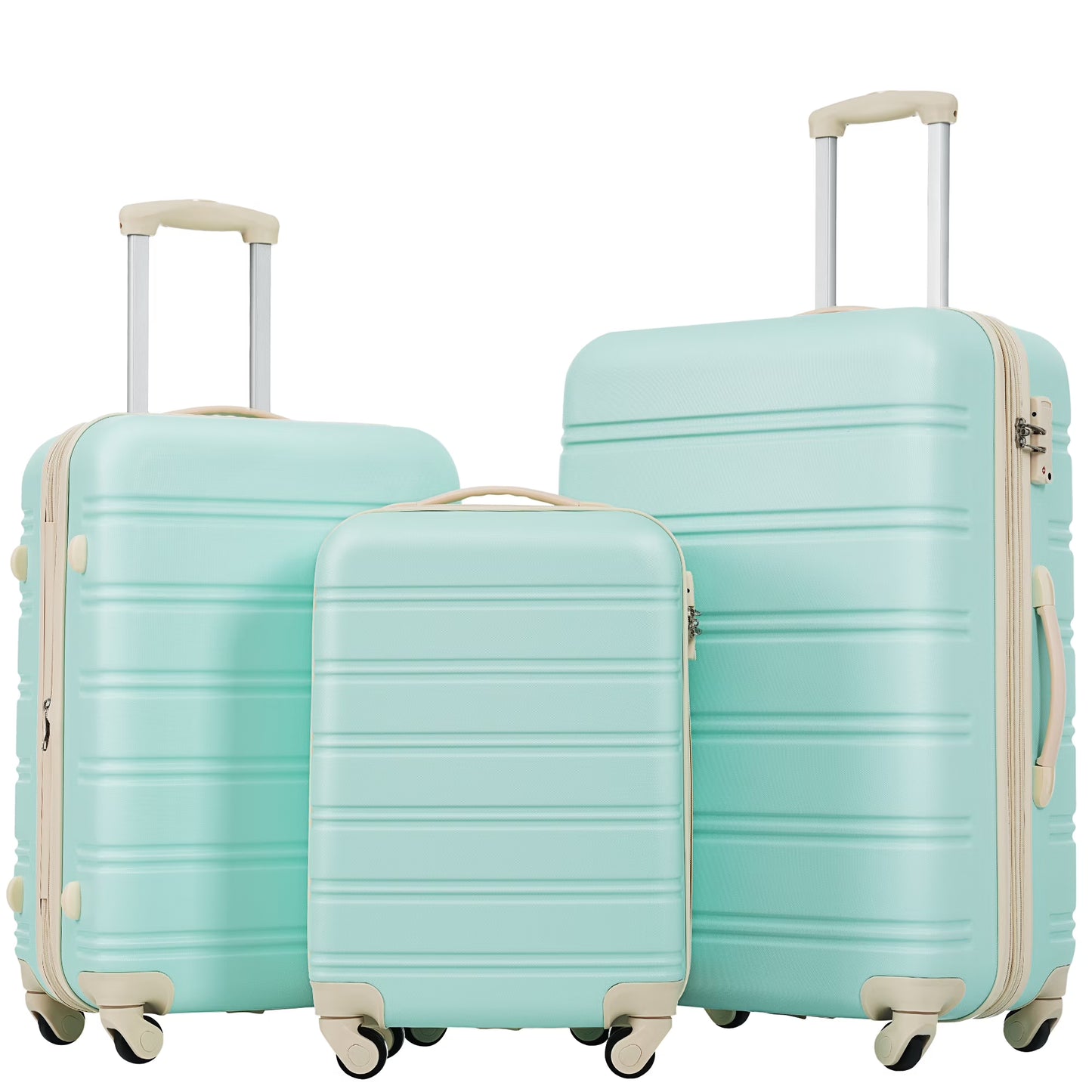 RONSHIN 3pcs/set Suitcase Luggage Set Hardside Spinner Suitcase with TSA Lock And 360° Spinner Wheels 20" 24" 28" for Travel Camping Outdoor
