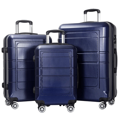 AEDILYS 3 Piece Suitcase Luggage Set - Blue