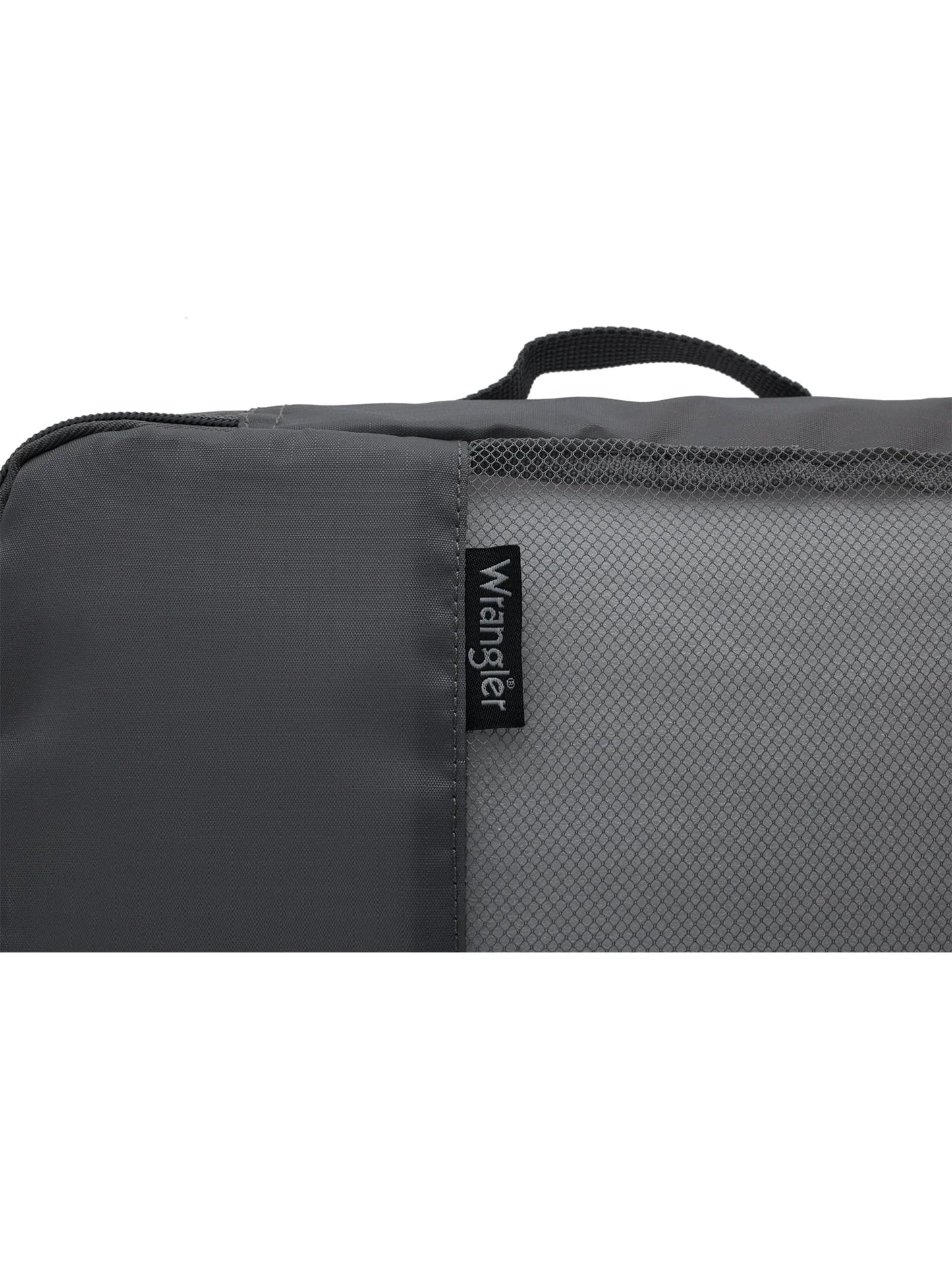 Wrangler 4 pc. ABS Spinner Luggage Set with 20" & 25" Suitcases and Packing Cubes, Sharkskin