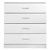 SYNGAR Black 4 Drawer Dresser, Chest of Drawers for Bedroom, Modern Storage Cabinet Dresser Organizer Unit with Handle for Living Room, Closet, Hallway, Nursery