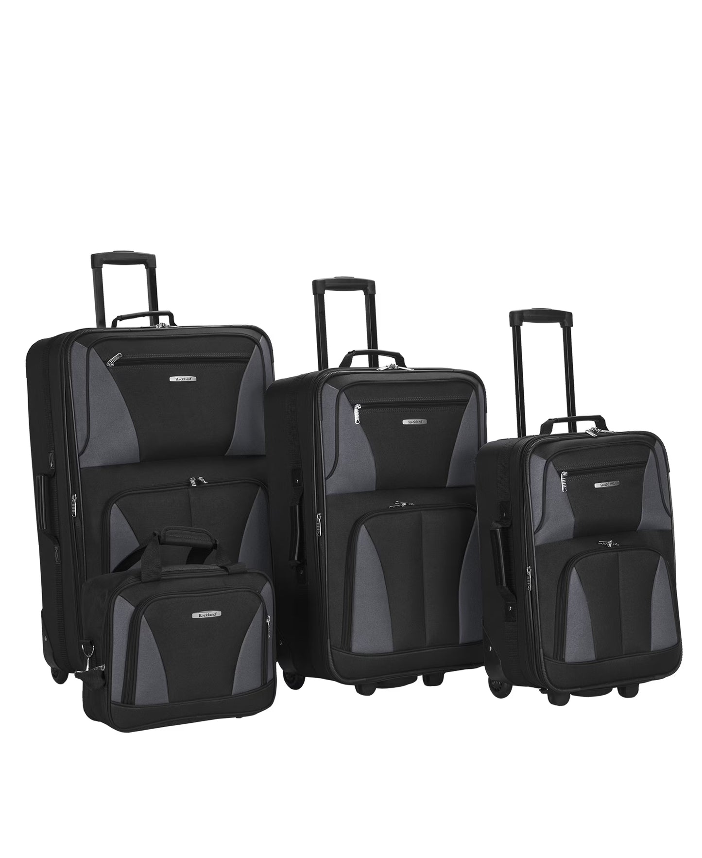 Rockland Luggage Journey 4 Piece Softside Expandable Luggage Set, F32