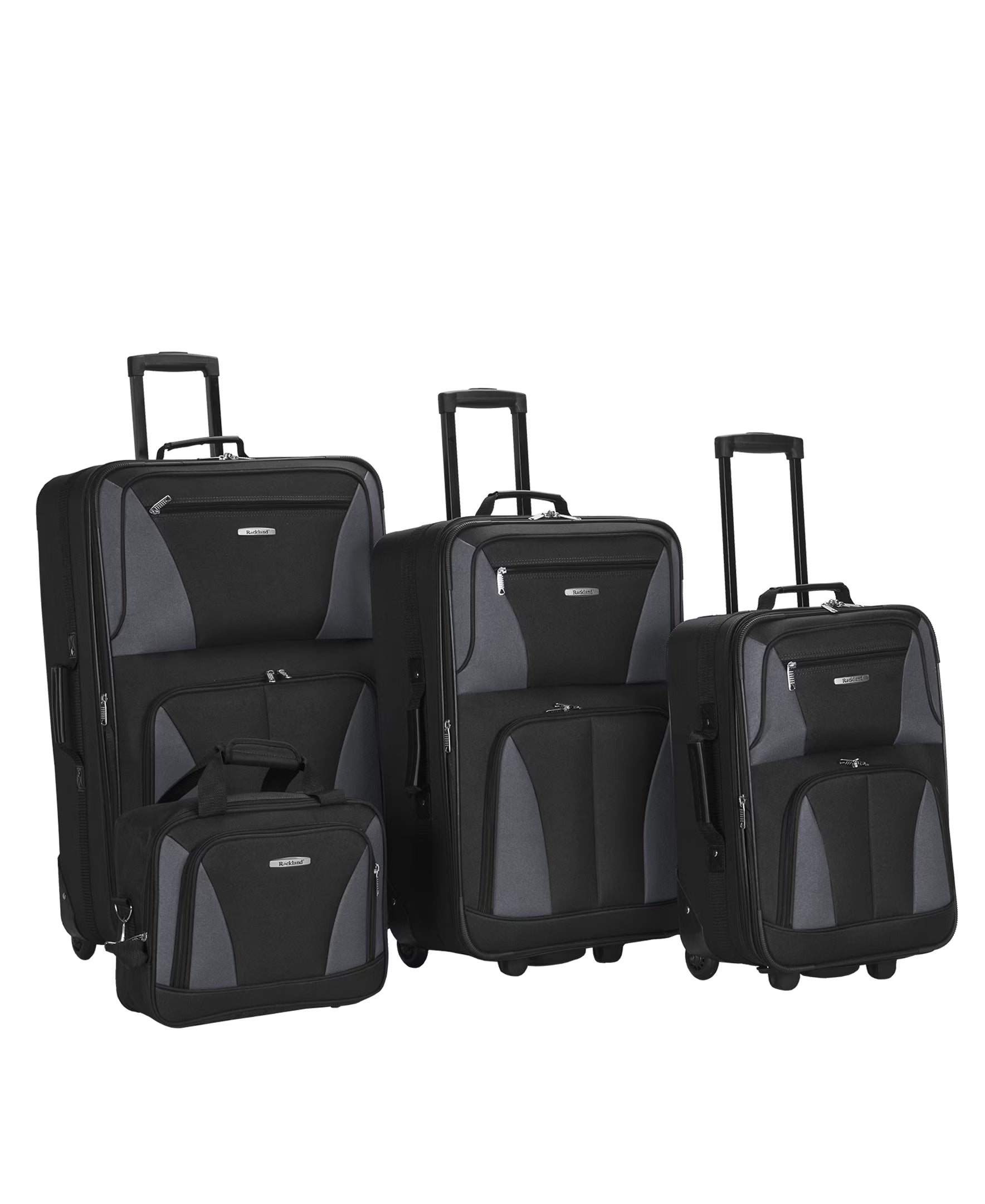 Rockland Luggage Journey 4 Piece Softside Expandable Luggage Set, F32