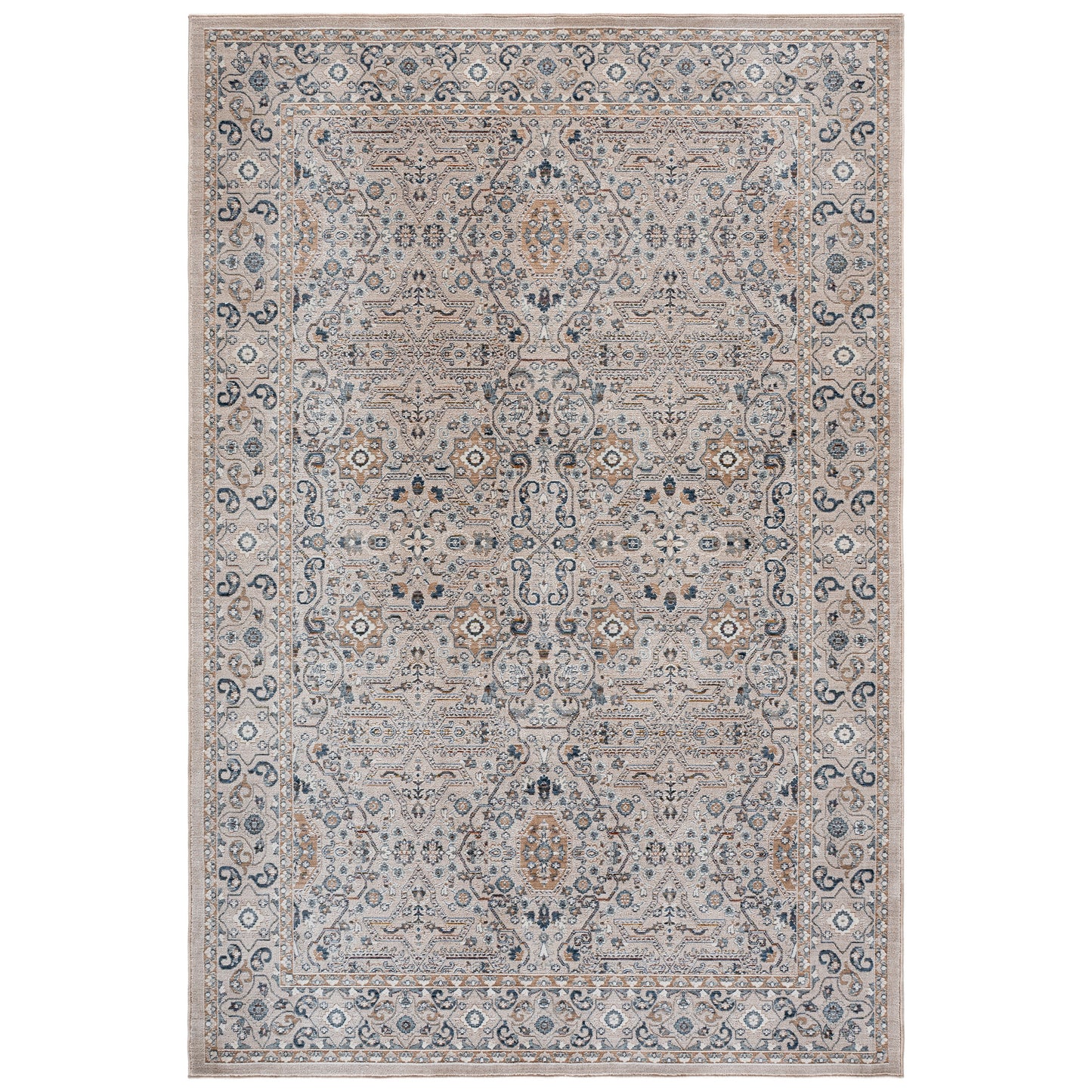 Safavieh Sutton Area Rug, Beige Navy, 6’ x 9’