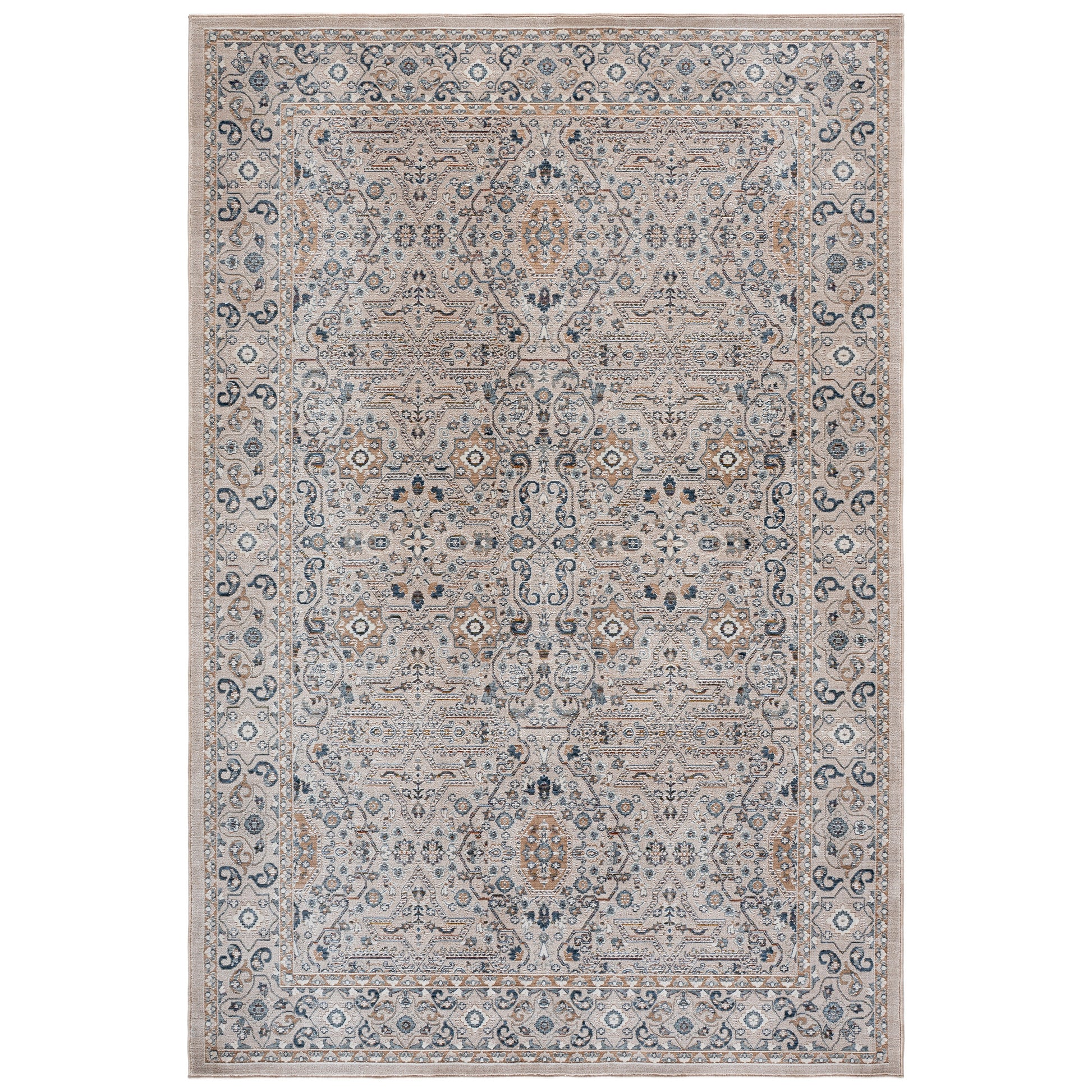 Safavieh Sutton Area Rug, Beige Navy, 6’ x 9’