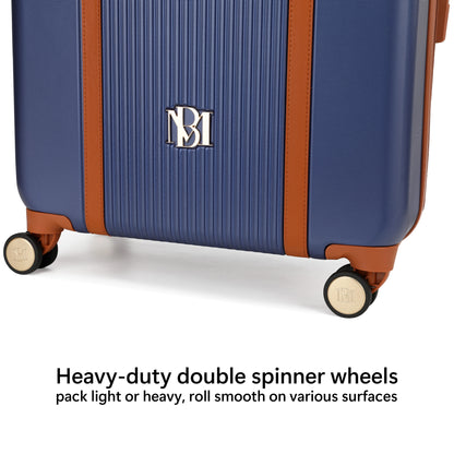 BADGLEY MISCHKA Mia 3 Piece Expandable Retro Luggage Set (Champagne)