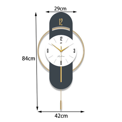 Wall Clock, Wall Clocks for Living Room, Modern Decorative Pendulum Wall Clock, Without Tick Noises, Modern Minimalist Pendulum Clock for Bedroom Office Kitchen
