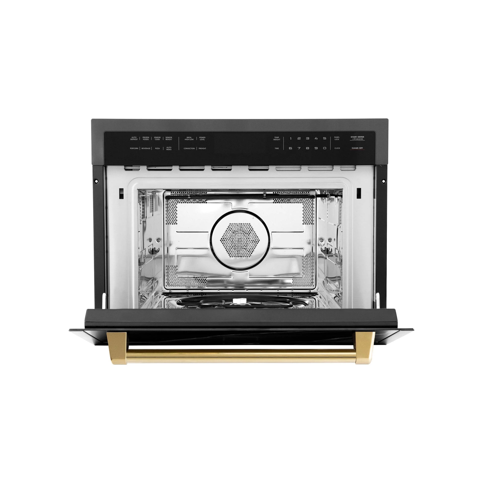 ZLINE Autograph Edition 24" 1.6 cu ft. Built-in Convection Microwave Oven in Stainless Steel and Matte Black Accents