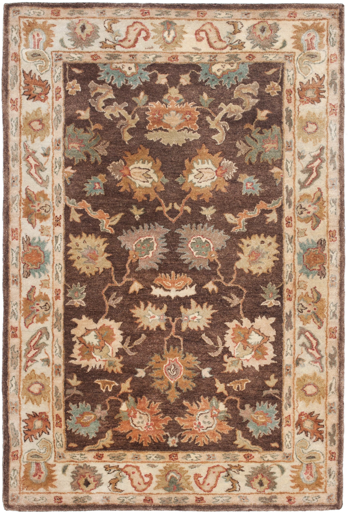 SAFAVIEH Bergama Bradford Oriental Wool Area Rug, Taupe/Ivory, 8' x 10'