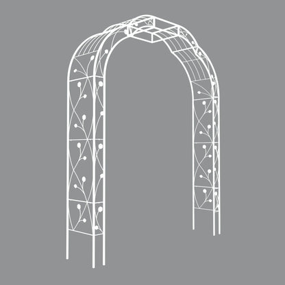 Metal Garden Arch 8.2 Feet High x 6.2 Feet Wide Trellis for Climbing Plants and Outdoor Decor