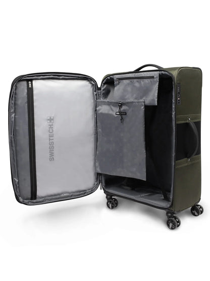 SwissTech Urban Trek 28" Check Soft Side Luggage, Olive (Walmart Exclusive)