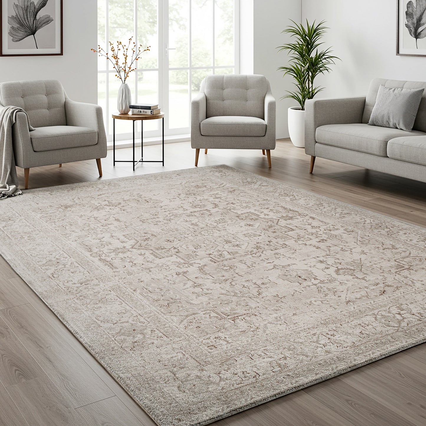 Divina Area Rug, Onida Cream, 6’6” x 9’