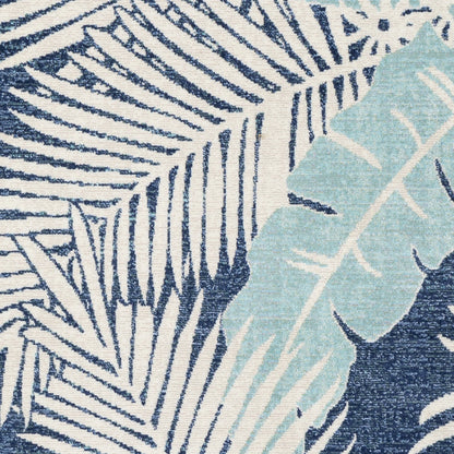 Livabliss Bodrum Coastal Indoor/Outdoor Area Rug,5'3" x 7'3",Blue