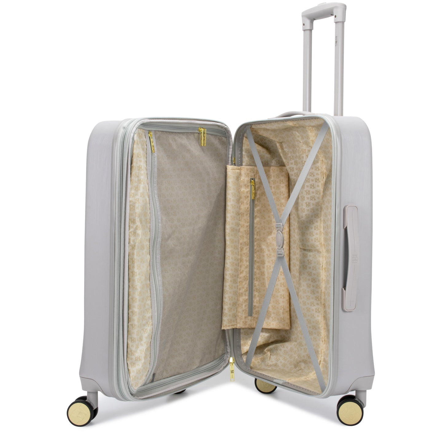 BADGLEY MISCHKA Diamond 3 Piece Expandable Luggage Set (Black)
