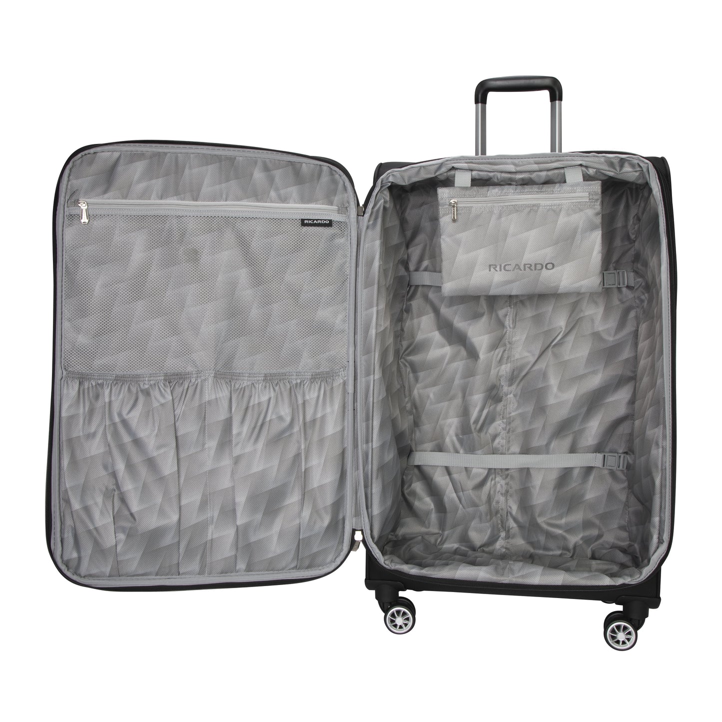 Ricardo Beverly Hills Solvang 2.0 Softside 28" Expandable Checked Spinner Luggage, Adult, Black
