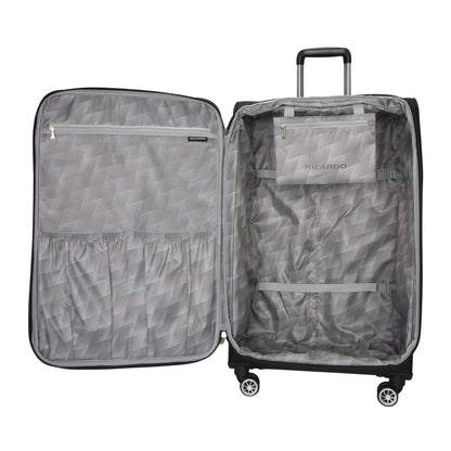Ricardo Beverly Hills Solvang 2.0 Softside 28" Expandable Checked Spinner Luggage, Adult, Black