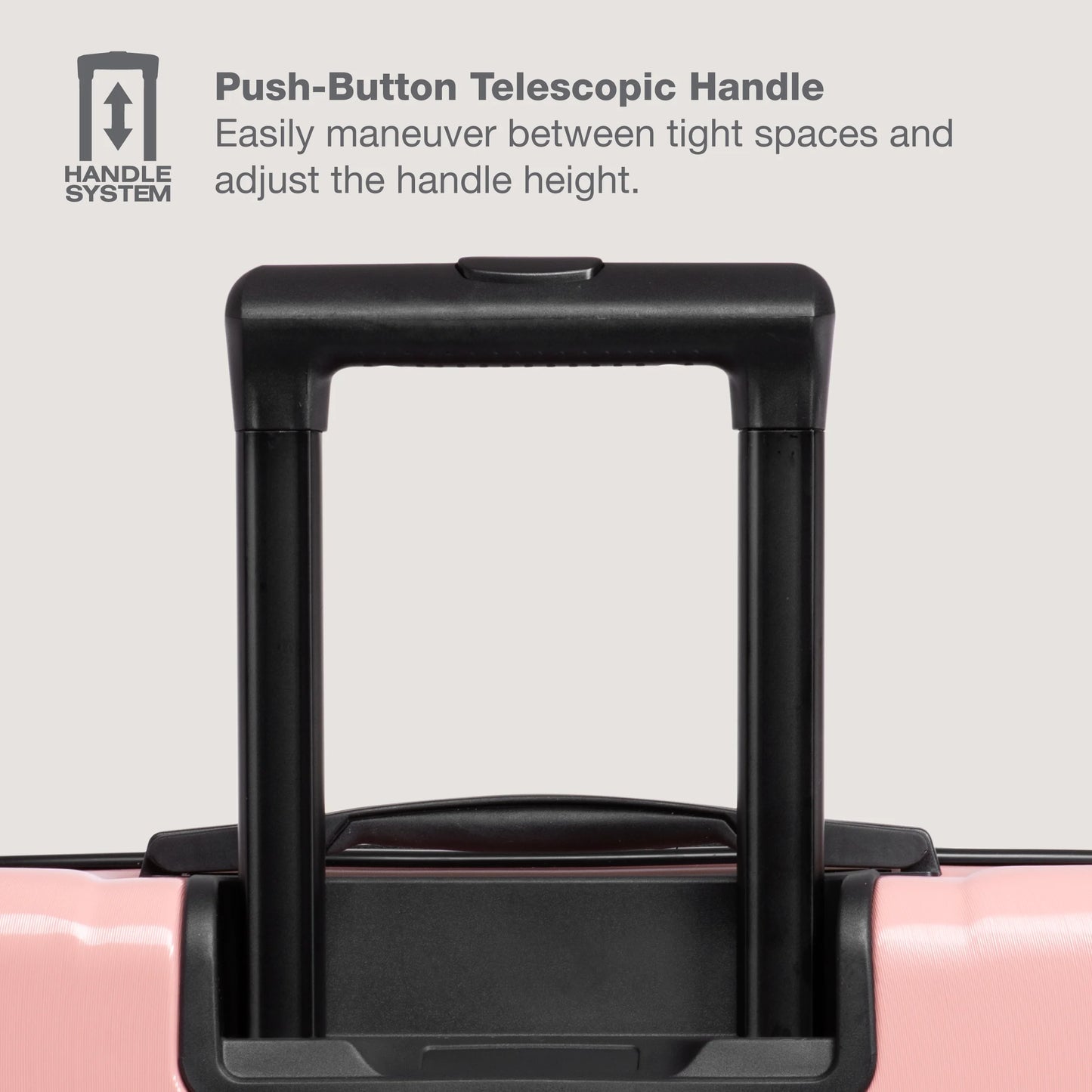 U.S. Traveler Boren Hardside Rugged Spinner Luggage, Rose Pink, 26" Checked Medium