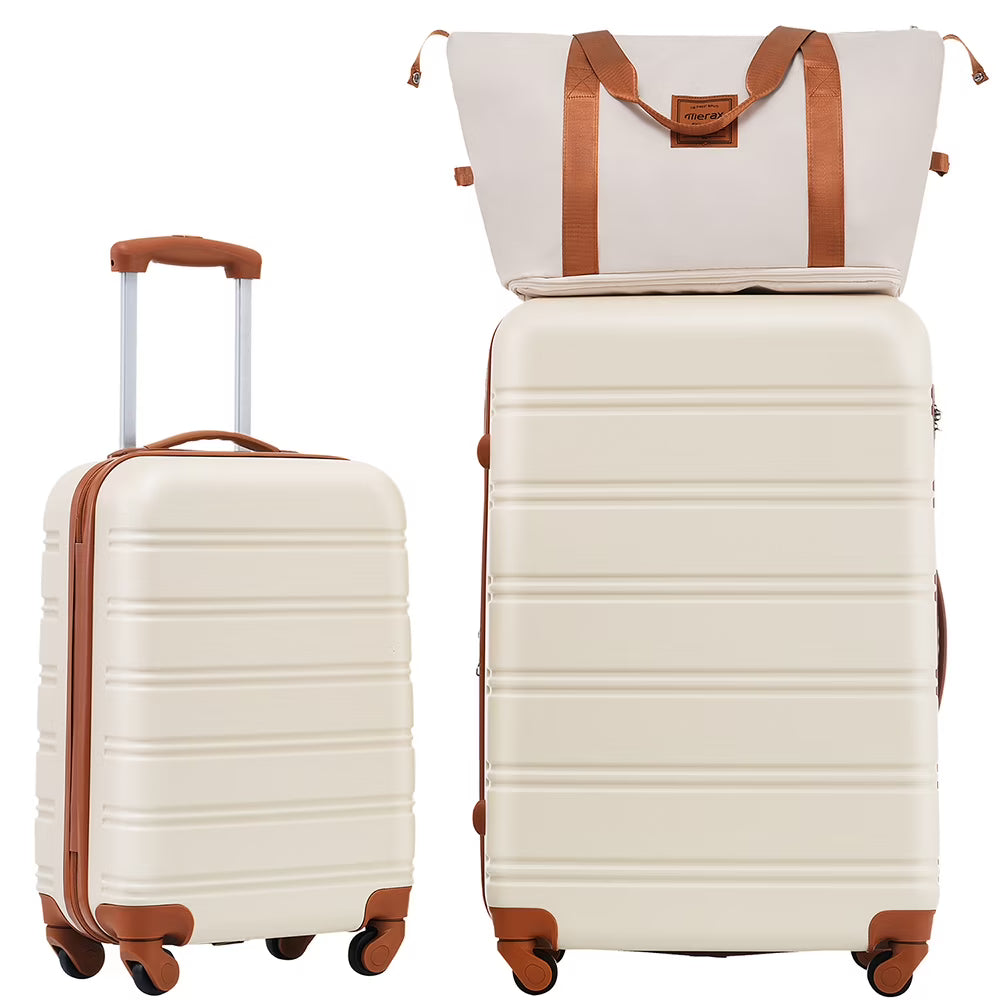 Resenkos Luggage Expandable Suitcase,Hardshell Luggage Sets 2Pcs + Bag Spinner Suitcase with TSA Lock Lightweight 20" + 28"