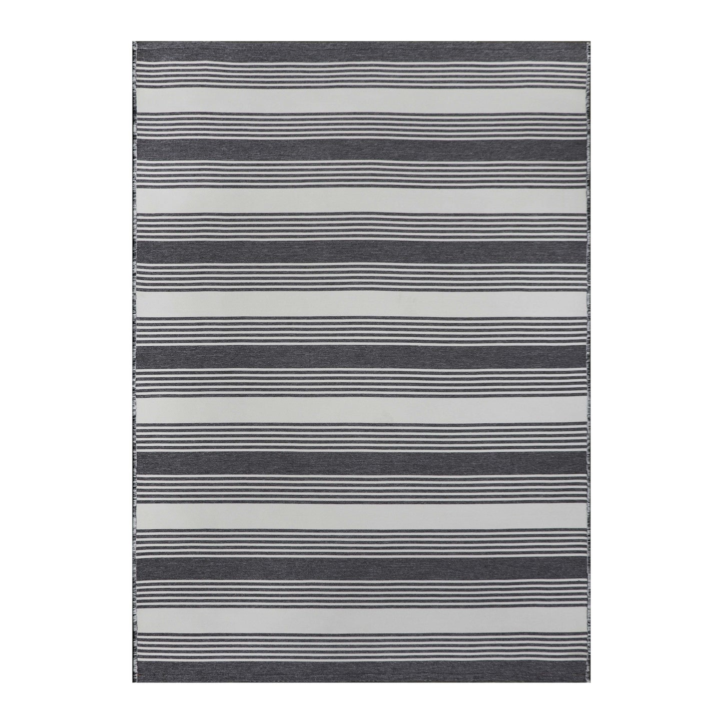 Better Homes & Gardens Buffalo Plaid Reversible Rug, Black/White, 7' x 10'