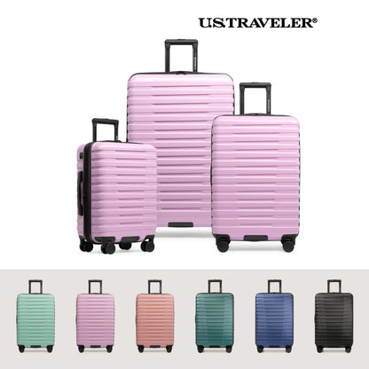 U.S. Traveler Boren Hardside Rugged Spinner Luggage, Lavender, 30" Checked Large