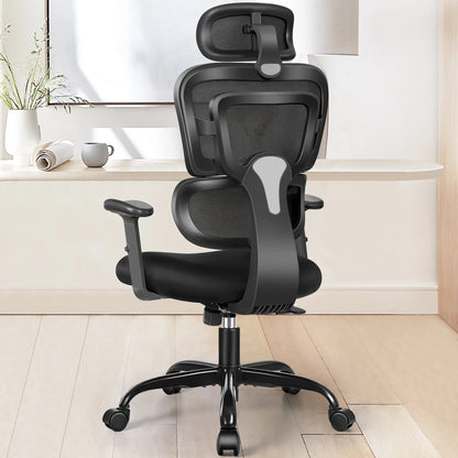 COOLHUT Ergonomic Office Chair Desk Chair High Back Computer Chair with Lumbar Support, High-Sponge Cushion Home Office Chair, 300lbs, Dark Gray