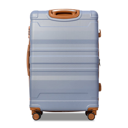 Luggage Suitcase 3 Piece Sets, New Model Expandable ABS Hardshell Luggage, Lightweight Carry-on Suitcase Sets with Spinner Wheels & TSA Lock, 20''/24''/28'', Blue Gray