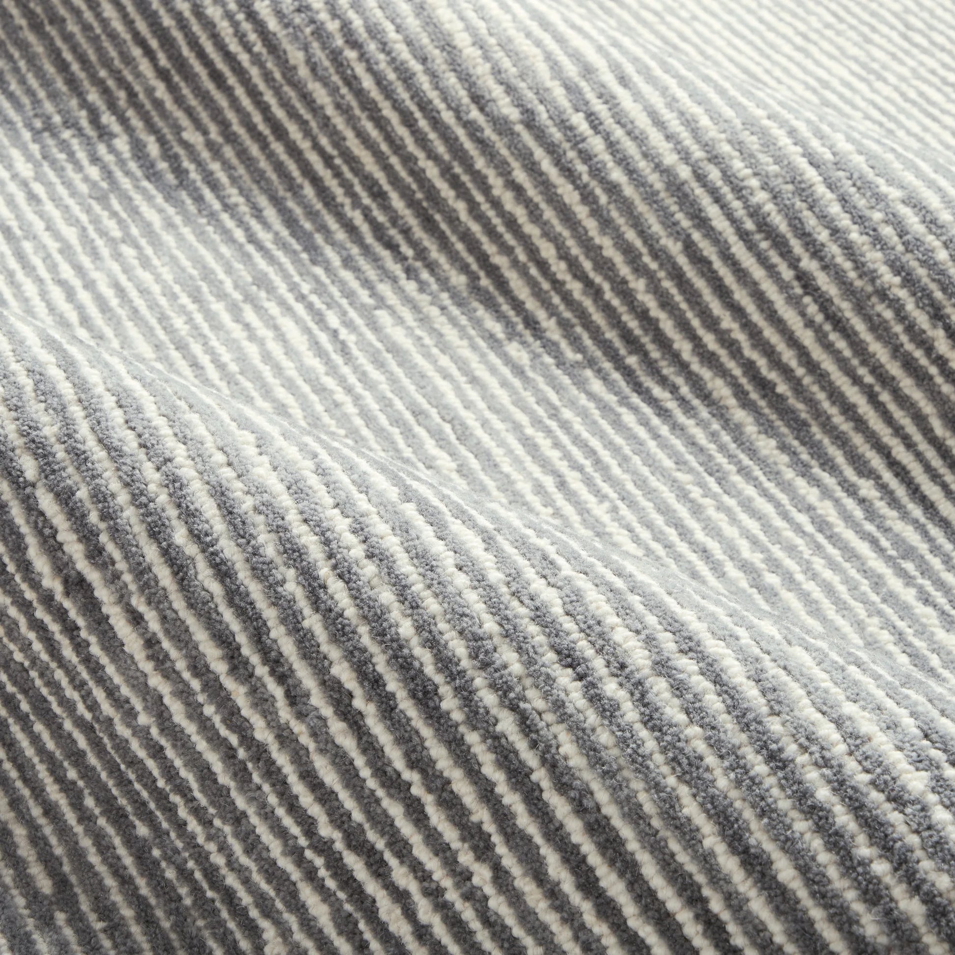 TOWN & COUNTRY LUXE Rita Ribbed Textured Hand Tufted 100% Wool Area Rug, Grey/Blue/Ivory, 5'x7'