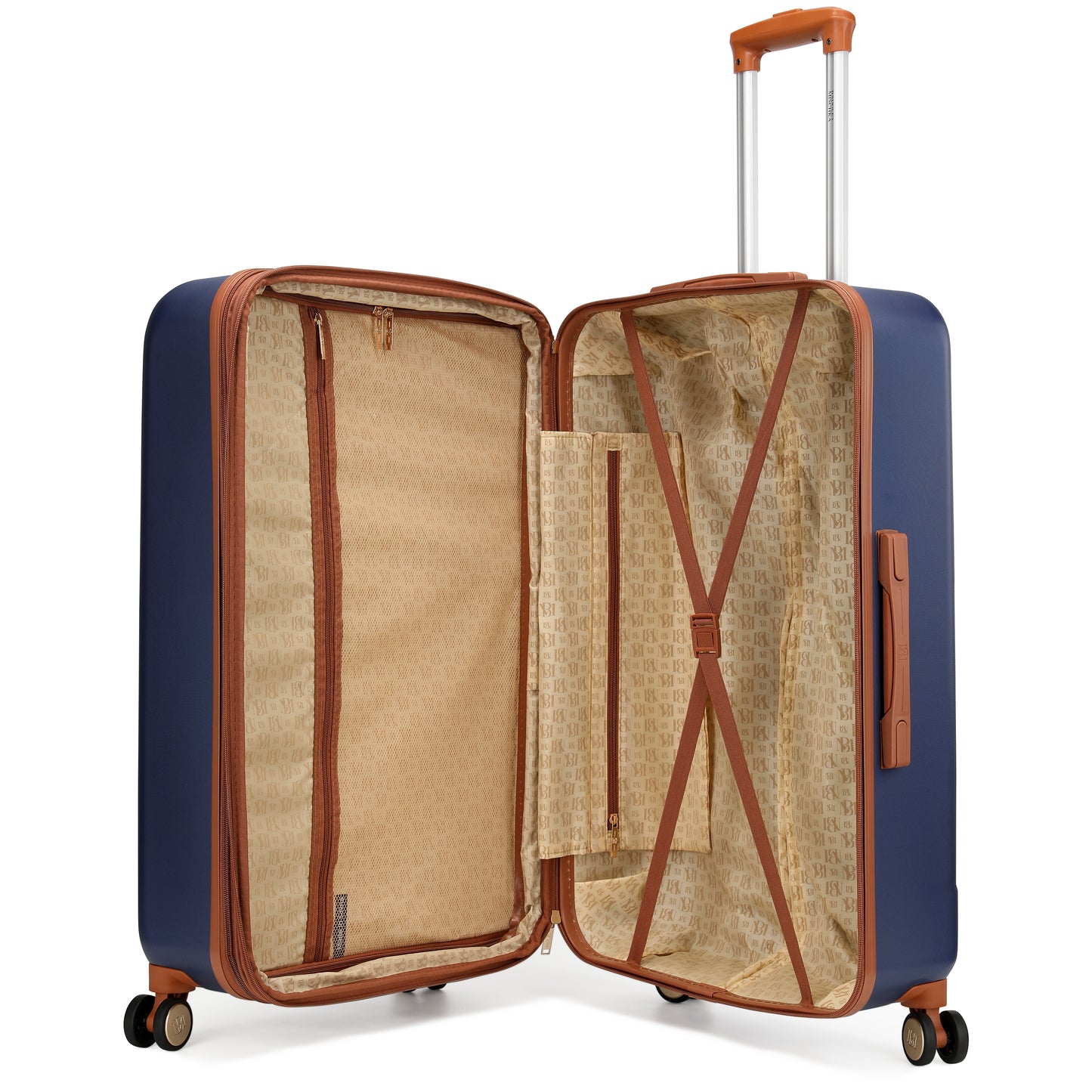 BADGLEY MISCHKA Mia 3 Piece Expandable Retro Luggage Set (Champagne)