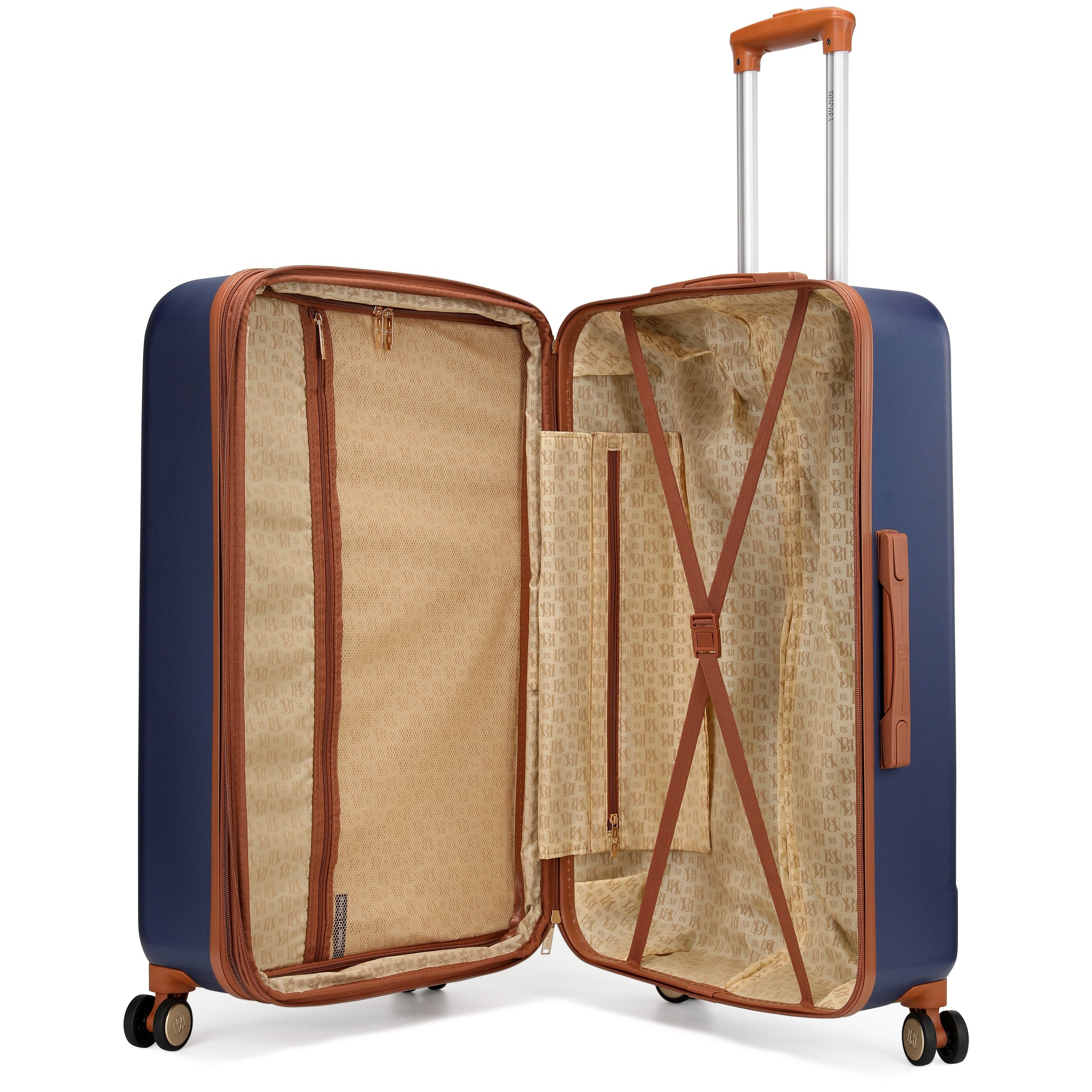 BADGLEY MISCHKA Mia 3 Piece Expandable Retro Luggage Set (Champagne)