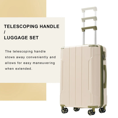 Luggage Sets 3 Piece, Expandable Hard shell ABS Suitcases with Double Spinner, Travel luggage Set