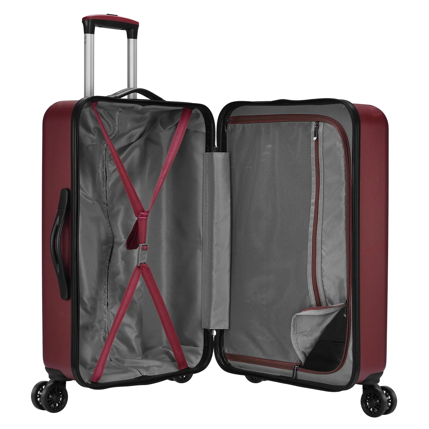 Travel Select Savannah Hardside Spinner Luggage Set, Silver, 3-Piece (20/24/28)