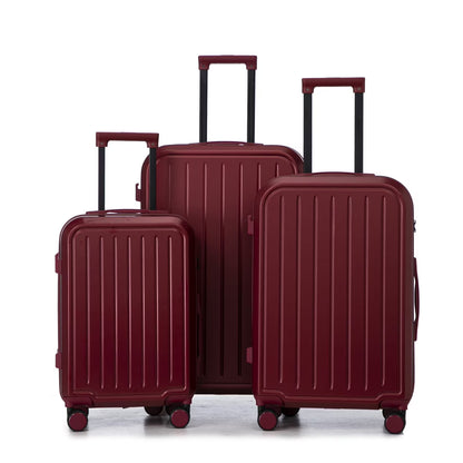 20/24/28 Inch ABS Hardshell Spinner Luggage with 3-Step Adjustable Handle, Carry-On Suitcase with USB Charging Port & Cup Holder, Waterproof Lightweight Suitcase for Travel