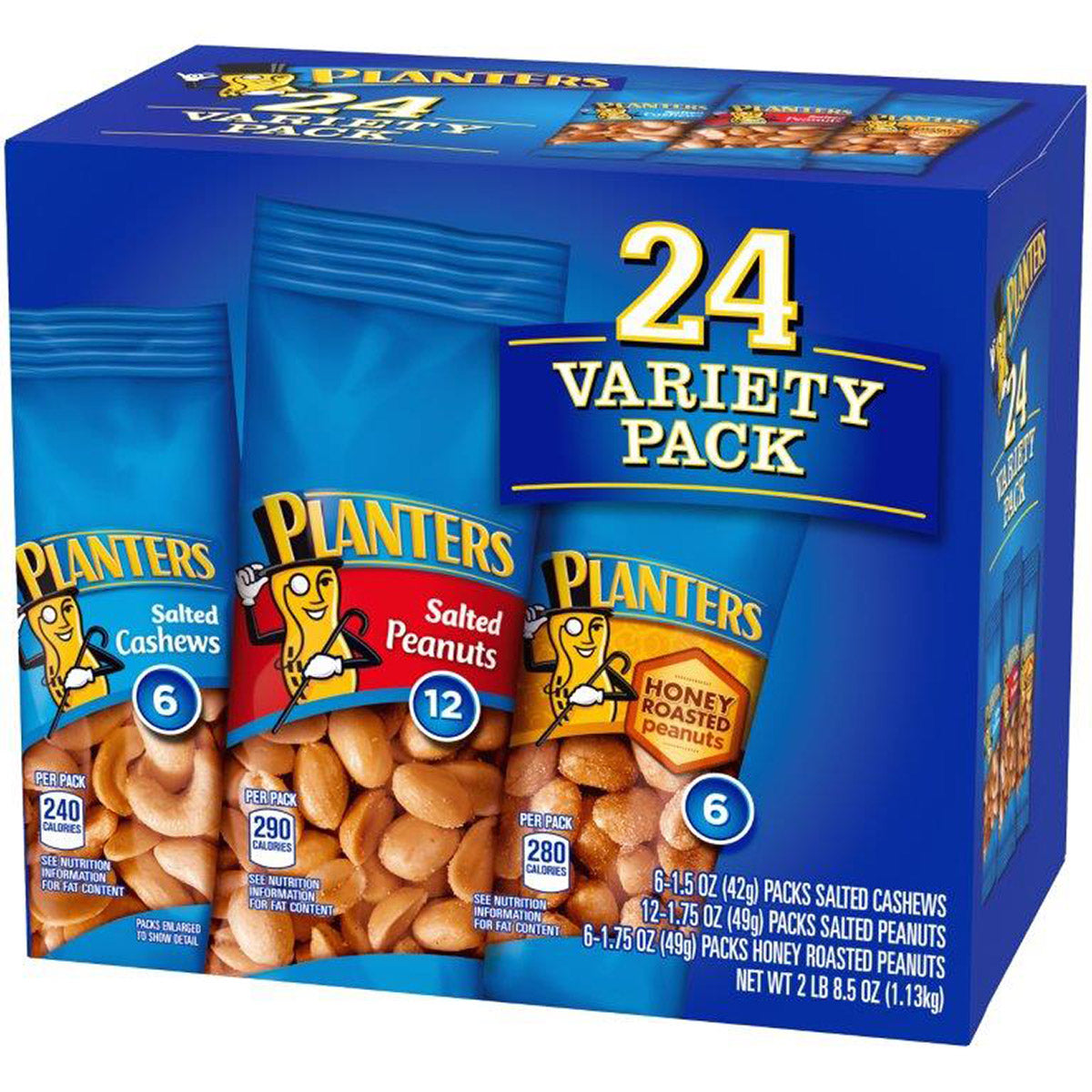 Planters, Cashew & Peanut, Variety Pack, 24-count