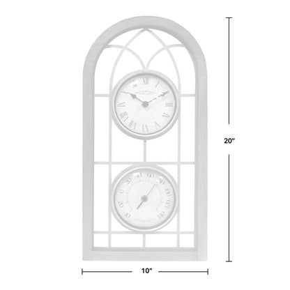 FirsTime & Co.® Brown Farmhouse Arch Outdoor Clock, Farmhouse, Analog, 10 x 2 x 20 in