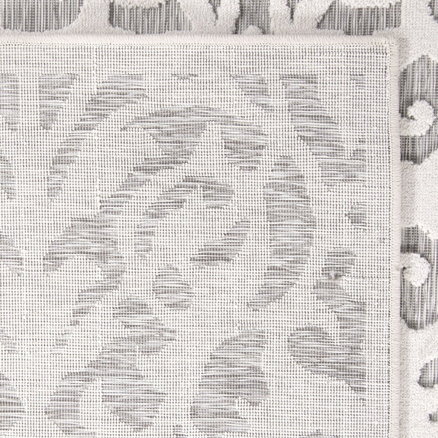 My Texas House Lady Bird, Modern Farmhouse, Damask, Indoor Outdoor Area Rug, Natural Gray, 5'3" x 7'6"