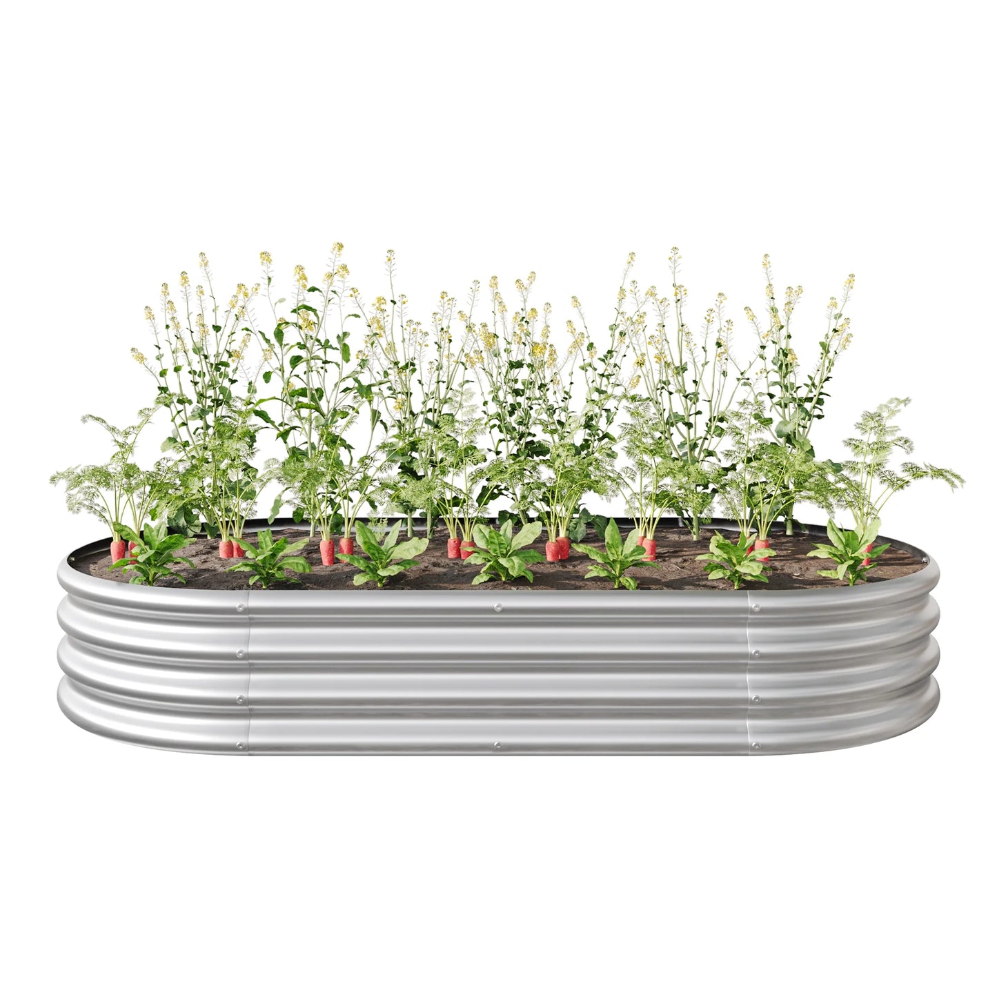 Outdoor Planters 2Pcs 6x3x1ft Raised Garden Bed Kit, Galvanized Planter Raised Garden Beds for Outdoor for Vegetables,Flowers &Herbs, Heavy Duty, Rust-Resistant, Easy Assembly,Garden Planters