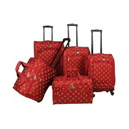 AF Fleurdelis Luggage Set - Black - 5 Piece