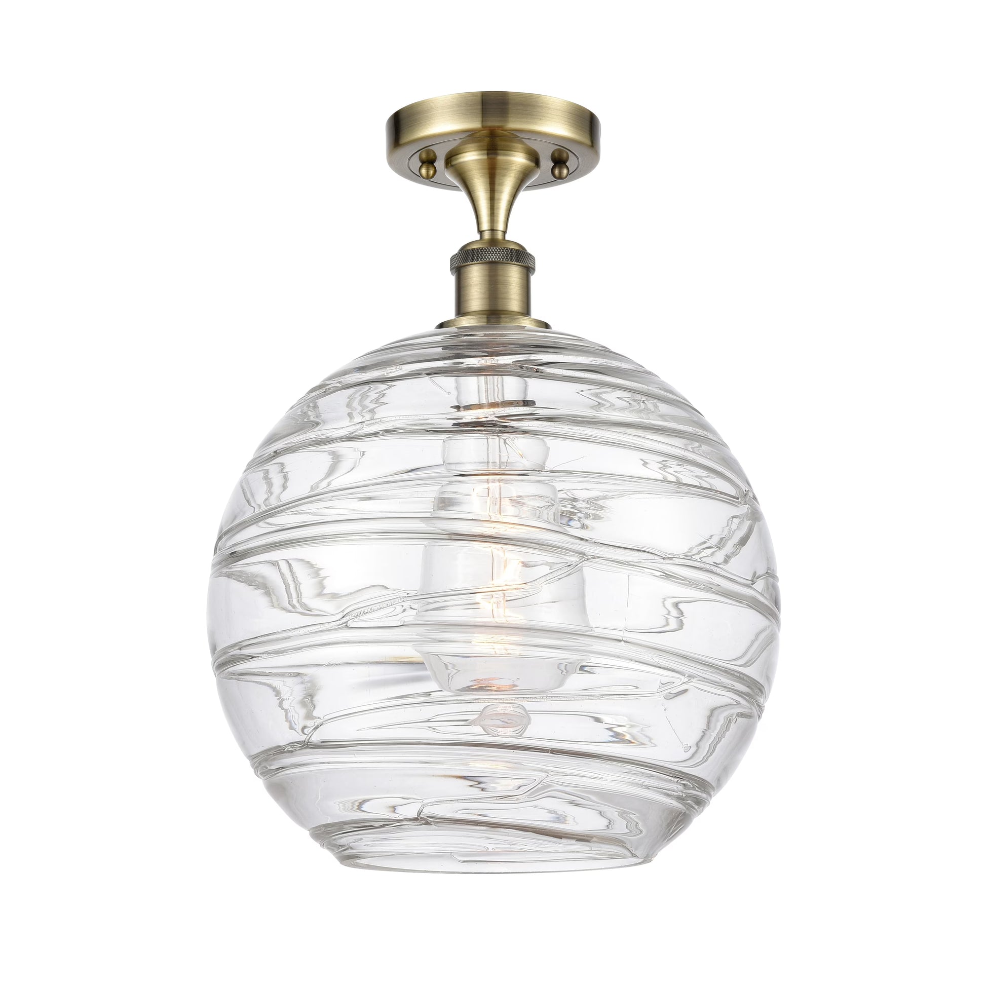 Innovations Lighting 516-1C-17-12 Athens Semi-Flush Athens 12" Wide Semi-Flush Globe