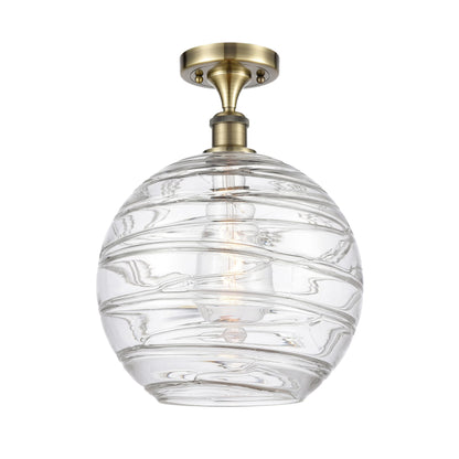 Innovations Lighting 516-1C-17-12 Athens Semi-Flush Athens 12" Wide Semi-Flush Globe