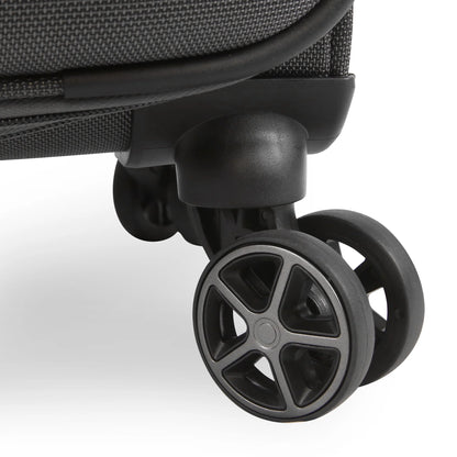 Brookstone Harbour 22" Softside Carry-on Spinner Luggage - Dark Charcoal