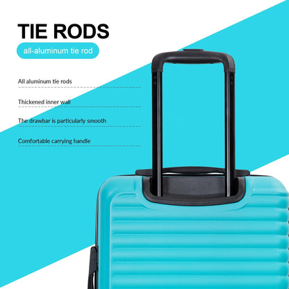 Travelhouse Underseat Hardshell Carry On Luggage 20" Lightweight Hardside Suitcase With Silent Spinner Wheels.(Light Blue)
