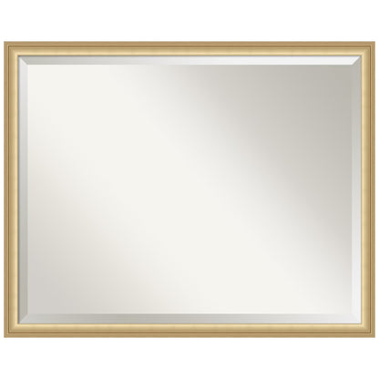 Amanti Art Florence Silver Beveled Wall Mirror 31.75 x 41.75 in.