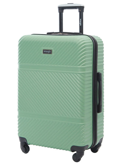 Wrangler 4 Pc Hardside Spinner Luggage Set with 20" & 25" Suitcases and Packing Cubes, Black