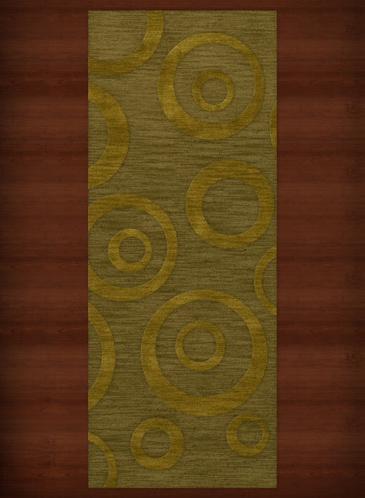 Dalyn Dover Area Rug DV5 Dv5 Avocado Bubbles Circles 2' 6" x 10' Rectangle