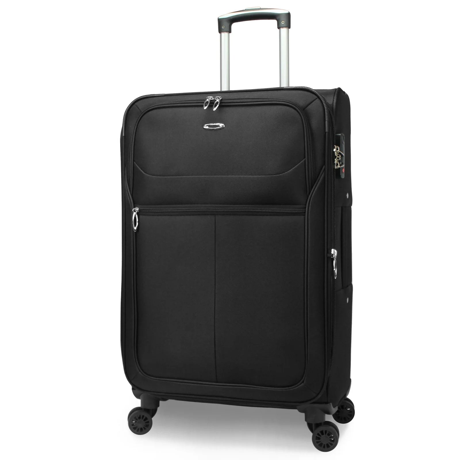 CalBags Kemyer Softside Lightweight 3-Piece Expandable Spinner Luggage Set - Black