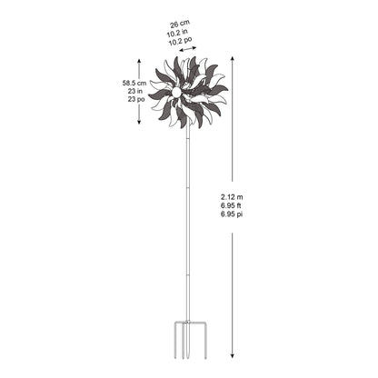 Metal Flower Wind Spinner