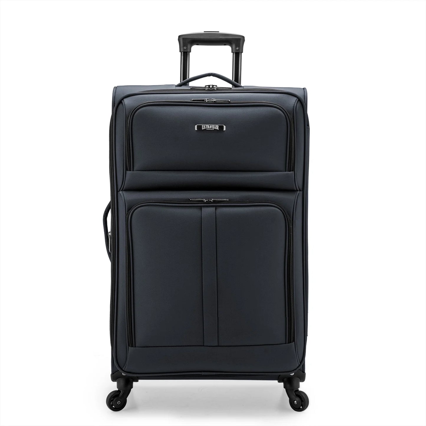 U.S. Traveler Anzio Softside Expandable Spinner Luggage, Dark Grey, 30" Checked Large