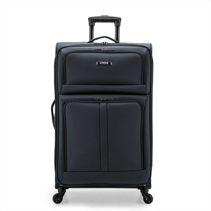 U.S. Traveler Anzio Softside Expandable Spinner Luggage, Dark Grey, 30" Checked Large