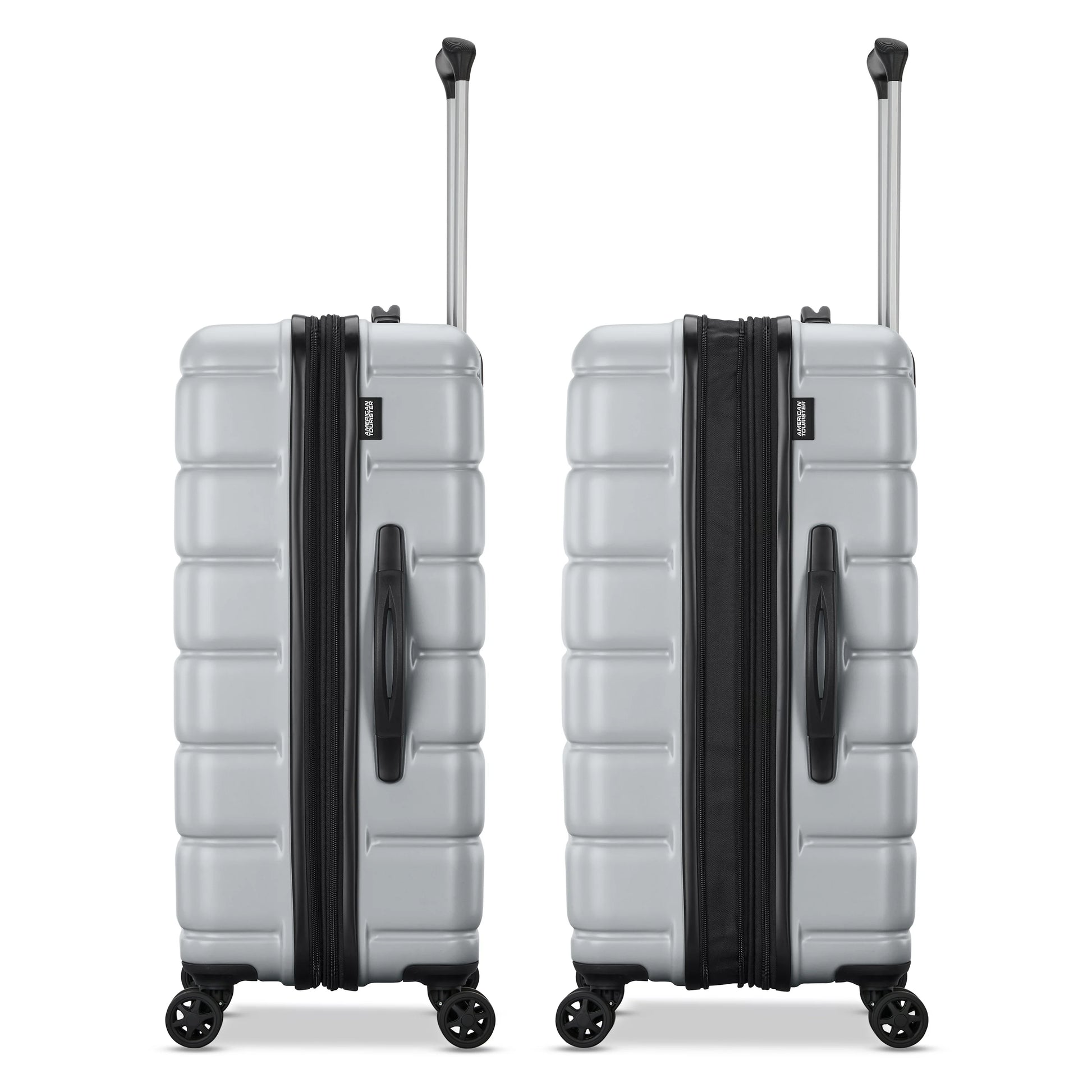 American Tourister Roll Out 2-Piece Luggage Set with Spinner Wheels (Carry on/Medium Checked) - Silver